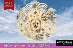 Cute Dogs Wind Spinner Sublimation PNG - Puppy Round Product Image 1