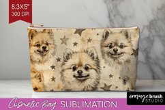 Cute Dogs Cosmetic Bag - Puppy Makeup Bag PNG Sublimation Product Image 1