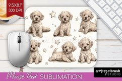 Cute Dogs Mouse Pad Sublimation - Puppy Mousepad PNG Product Image 1