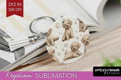 Cute Dogs Keychain PNG - Puppy Keychain Sublimation Product Image 1