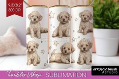 Cute Dogs Tumbler Wrap - Puppy Tumbler PNG Sublimation Product Image 1