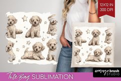 Cute Dogs Tote Bag - Puppy Tote Bag PNG Sublimation Product Image 1