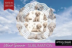 Cute Dogs Wind Spinner Sublimation PNG - Puppy Round Product Image 1