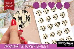 Cute Dogs Round Sticker - Puppy Printable Sticker Sheet Product Image 1