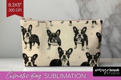 Cute Dogs Cosmetic Bag - Puppy Makeup Bag PNG Sublimation Product Image 1