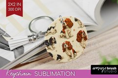 Cute Dogs Keychain PNG - Puppy Keychain Sublimation Product Image 1