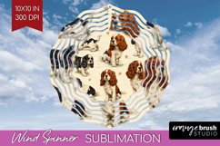 Cute Dogs Wind Spinner Sublimation PNG - Puppy Round Product Image 1