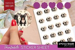 Cute Dogs Round Sticker - Puppy Printable Sticker Sheet Product Image 1