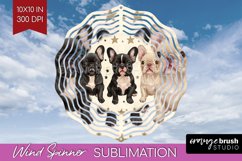 Cute Dogs Wind Spinner Sublimation PNG - Puppy Round Product Image 1