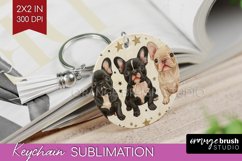 Cute Dogs Keychain PNG - Puppy Keychain Sublimation Product Image 1