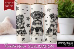 Cute Dogs Tumbler Wrap - Puppy Tumbler PNG Sublimation Product Image 1
