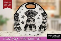 Cute Dogs Lunch Bag - Puppy Lunch Bug PNG Sublimation Product Image 1