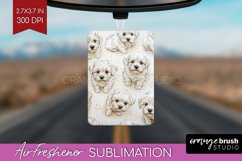 Cute Dogs Air Freshener PNG - Puppy PNG Sublimation Product Image 1