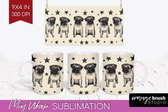 Cute Dogs Mug Wrap - Puppy Mug PNG Sublimation Product Image 1