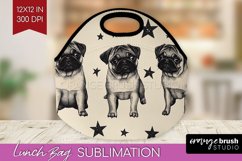 Cute Dogs Lunch Bag - Puppy Lunch Bug PNG Sublimation Product Image 1