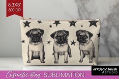 Cute Dogs Cosmetic Bag - Puppy Makeup Bag PNG Sublimation Product Image 1