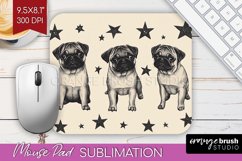 Cute Dogs Mouse Pad Sublimation - Puppy Mousepad PNG Product Image 1