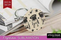 Cute Dogs Keychain PNG - Puppy Keychain Sublimation Product Image 1