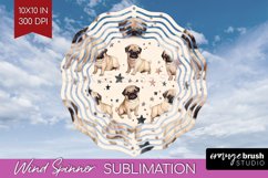 Cute Dogs Wind Spinner Sublimation PNG - Puppy Round Product Image 1
