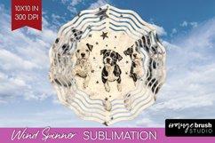 Cute Dogs Wind Spinner Sublimation PNG - Puppy Round Product Image 1