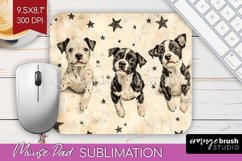 Cute Dogs Mouse Pad Sublimation - Puppy Mousepad PNG Product Image 1
