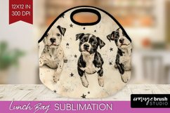 Cute Dogs Lunch Bag - Puppy Lunch Bug PNG Sublimation Product Image 1
