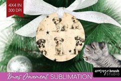 Cute Dogs Ornament PNG - Puppy PNG Sublimation Product Image 1