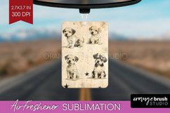 Cute Dogs Air Freshener PNG - Puppy PNG Sublimation Product Image 1