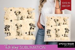 Cute Dogs Tote Bag - Puppy Tote Bag PNG Sublimation Product Image 1