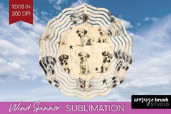 Cute Dogs Wind Spinner Sublimation PNG - Puppy Round Product Image 1