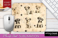 Cute Dogs Mouse Pad Sublimation - Puppy Mousepad PNG Product Image 1