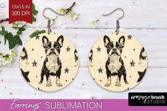 Cute Dogs Round Earrings - Puppy PNG Sublimation Product Image 1