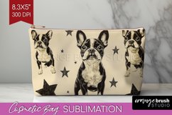 Cute Dogs Cosmetic Bag - Puppy Makeup Bag PNG Sublimation Product Image 1