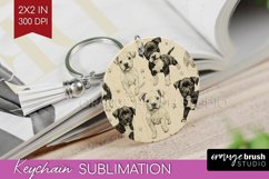 Cute Dogs Keychain PNG - Puppy Keychain Sublimation Product Image 1