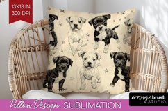 Cute Dogs Pillow Sublimation - Puppy Pillow Cover PNG Product Image 1