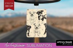 Cute Dogs Air Freshener PNG - Puppy PNG Sublimation Product Image 1
