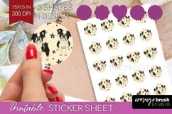 Cute Dogs Round Sticker - Puppy Printable Sticker Sheet Product Image 1