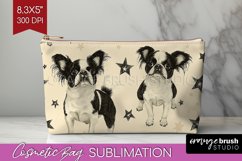 Cute Dogs Cosmetic Bag - Puppy Makeup Bag PNG Sublimation Product Image 1