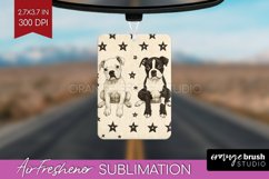Cute Dogs Air Freshener PNG - Puppy PNG Sublimation Product Image 1