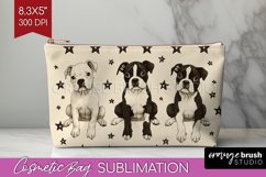 Cute Dogs Cosmetic Bag - Puppy Makeup Bag PNG Sublimation Product Image 1