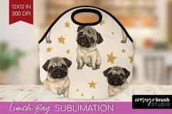 Cute Dogs Lunch Bag - Puppy Lunch Bug PNG Sublimation Product Image 1