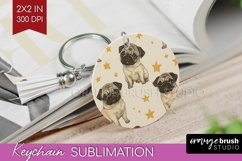 Cute Dogs Keychain PNG - Puppy Keychain Sublimation Product Image 1