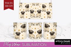 Cute Dogs Mug Wrap - Puppy Mug PNG Sublimation Product Image 1
