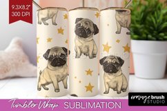 Cute Dogs Tumbler Wrap - Puppy Tumbler PNG Sublimation Product Image 1
