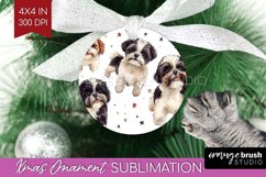 Cute Dogs Ornament PNG - Puppy PNG Sublimation Product Image 1