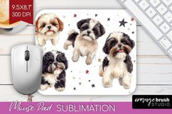 Cute Dogs Mouse Pad Sublimation - Puppy Mousepad PNG Product Image 1