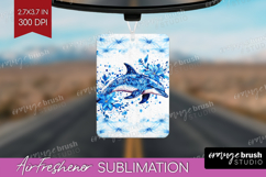 Dolphin Floral Air Freshener PNG Blue Flowers PNG Product Image 1