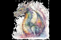 Dragon Watercolor Clipart Illustration Bundle Product Image 3