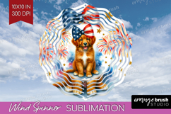 Duck Toller Dog Wind Spinner Sublimation PNG Patriotic Dog Product Image 1