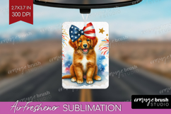 Duck Toller Dog Air Freshener PNG Patriotic Dog PNG Product Image 1